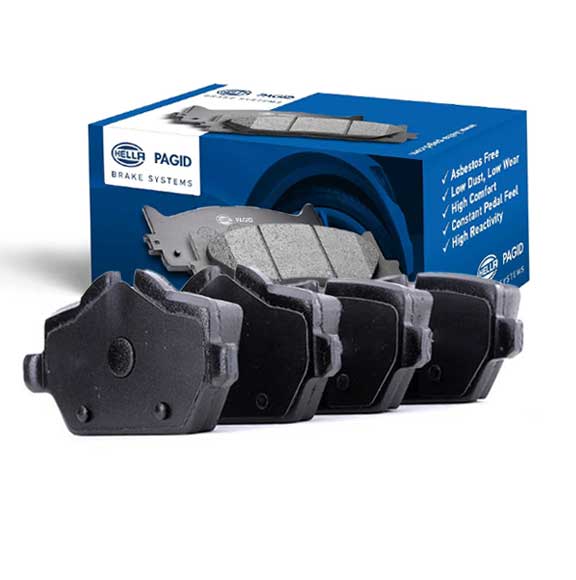 Hella Pagid (HELLA # 8DB355011941) REAR DISC BRAKE PAD SET For BMW 34216788183