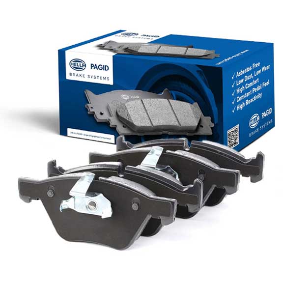 Hella Pagid (HELLA # 8DB355011941) FRONT DISC BRAKE PAD SET For BMW 34116777772