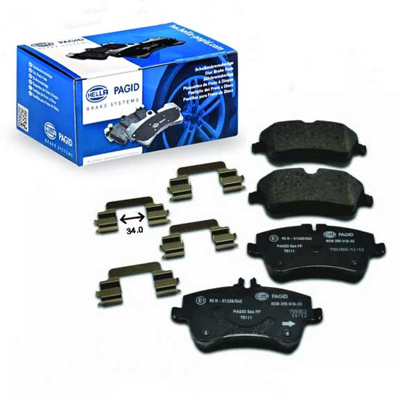 Hella Pagid (HELLA # 8DB355018331) FRONT DISC BRAKE PAD SET For Mercedes Benz 0034206020