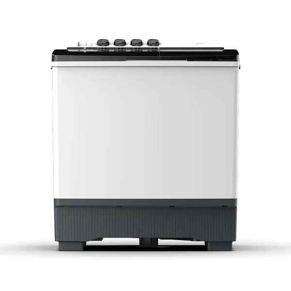 Midea 12Kg Twin Tub Washing Machine With Dual Pulsator, Big Knob, Anti Rust MT100W120/WG