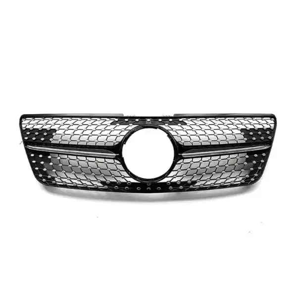 Sports Gt Amg Front Bumper Panamericana Grill W164 Grill Diamond Black Lci CC-1798 Compatible With Mercedes Ml W164 2009-2012