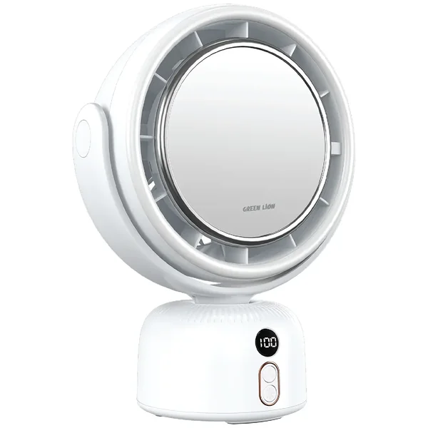 Green Lion Makeup Mirror Fan