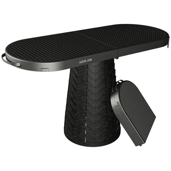 Green Lion 2-In-1 Foldable Table & Stool - Black