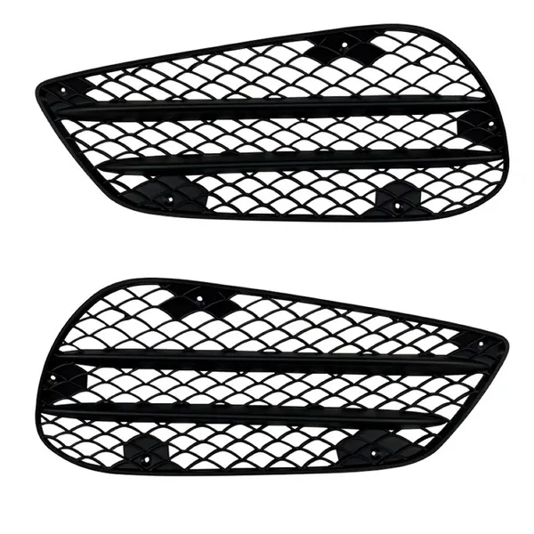 Front Bumper Fog Lamp Light Grill Cover Frame CC-6143 Compatible With Mercedes Benz E Class Lci W212 2012-2015