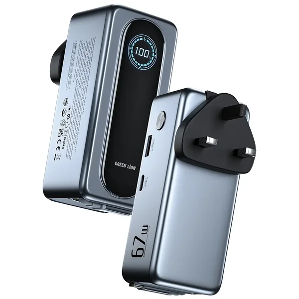 Green Lion Evera 15000mAh Power Bank & Charger - Gray