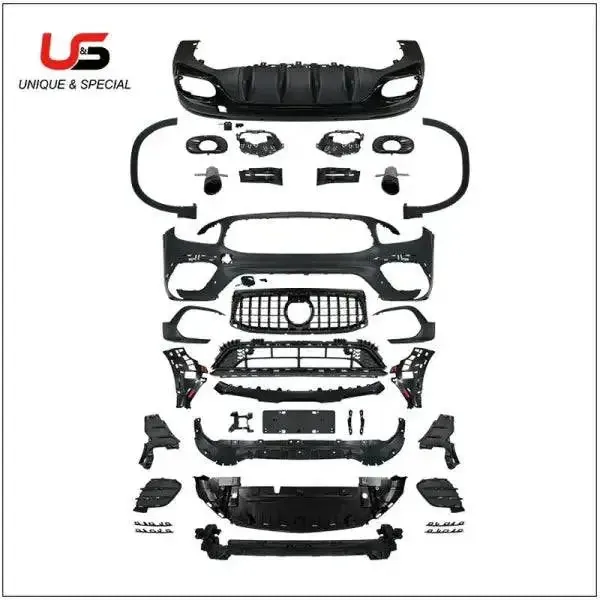 Body Kit Include Front And Rear Bumper with Grille Change to GLB35 AMG Compatible With Mercedes Benz GLB Class X247 2020-2022