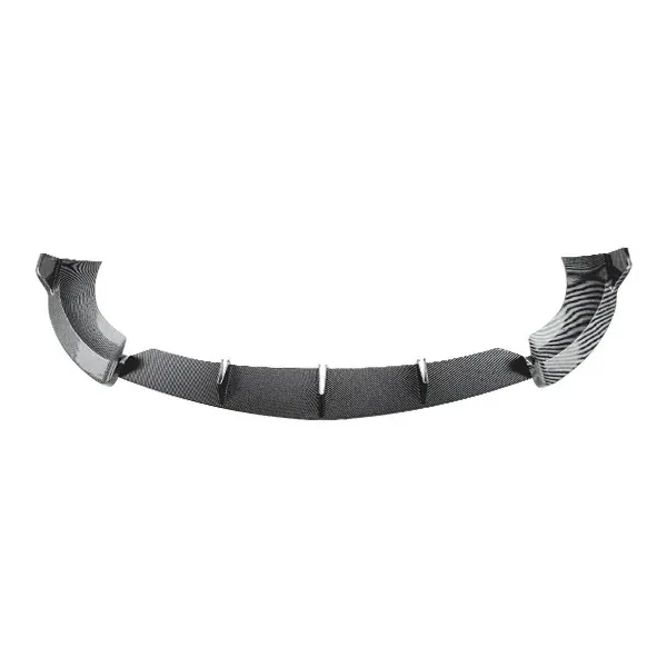 Front Bumper Lip Splitter Diffuser Skirts Flag Canard Carbon Fiber Look Zst-633 Cf CC-6151 Compatible With Mercedes Benz C Class W205 Lci 2019-2021 Amg