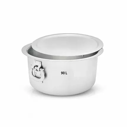 Nadstar8 Aluminium Sufuria 90L with Lid & Handle 11.5KG Gauge 8 Aluminium Tapela , Patila with Handles Commercial Tope No.46