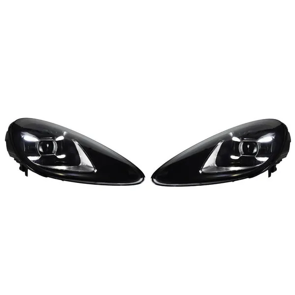 Front Upgraded Head Light Lamp Xenon Headlight Retrofit Upgrade Matrix Modified Led Drl Hid A CC-7286 Compatible With Porsche Cayenne 2011-2014