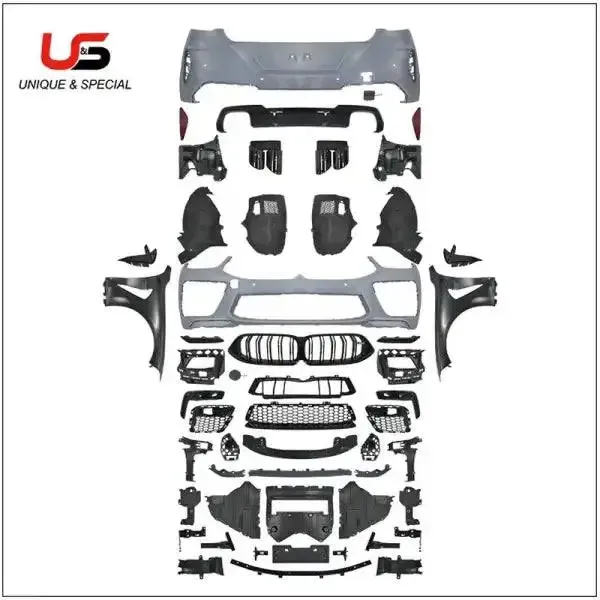PP Plastic Body Kit Include Car Bumper Conversion to M8 Model Bodykit with Fender Compatible With BMW 8 Series G14 G15 2019-2022