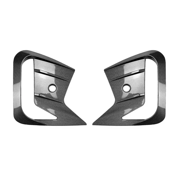 M Sports Front Bumper Lip Splitter Skirts Canard Flag Carbon Fiber Look Zst-665 Cf CC-6102 Compatible With Bmw X6 G06 Lci 2023