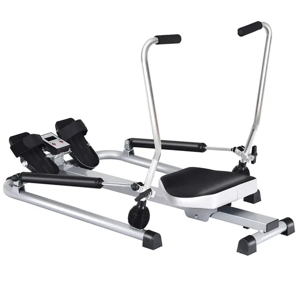 Foldable Rowing Machine Adjustable Hydraulic Resistance Rower With Monitor