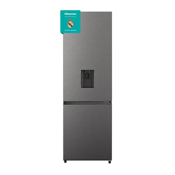 Hisense 347L Bottom Freezer Fridge with water Dispenser -Titanium Silver