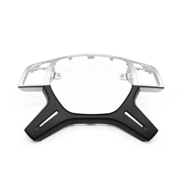 Steering Wheel Cover Trim Black Chrome 9946405139107 CC-2685 Compatible With Mercedes C Class W204, E Class W212, Ml W166, Gl W166, Gle W166, Gls W166, W463