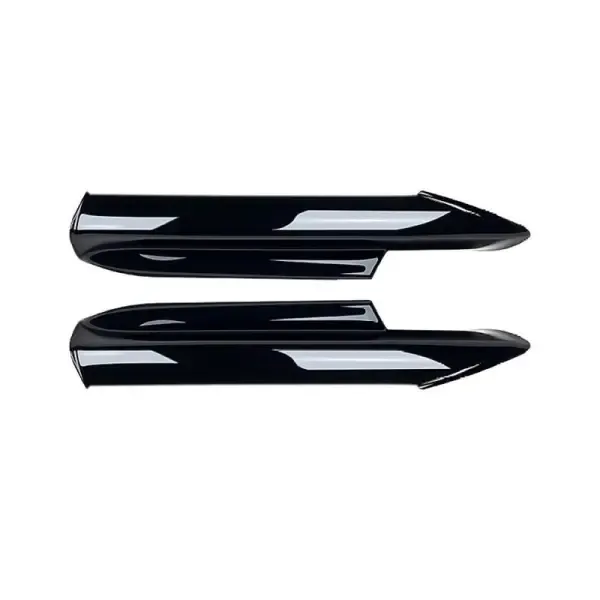 M Tech M Sports M Performance Front Bumper Side Lip Spoiler Skirts Splitter Zst-396 Gb Glossy Black CC-3974 Compatible With Bmw 3 Series E90 2004-2008