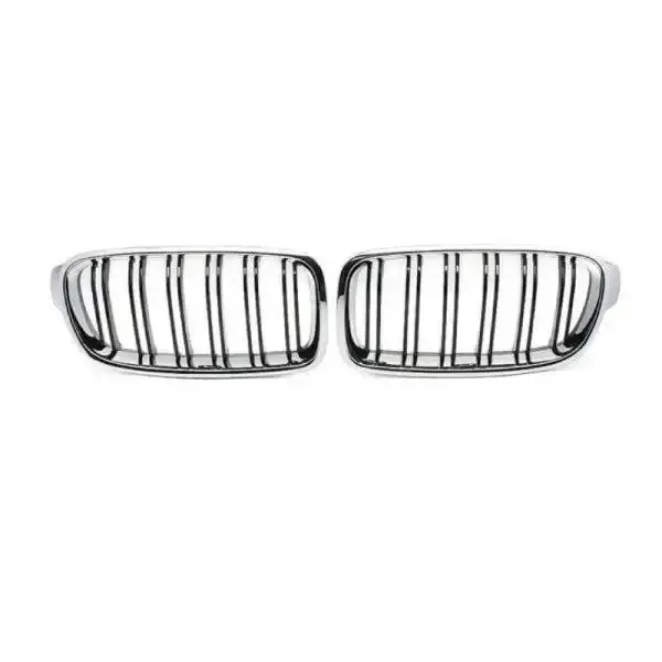 Front Bumper Grill Chrome And Black CC-1546 Compatible With Bmw 3 Series F30 2012-2018