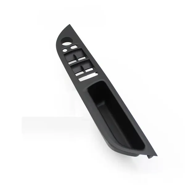 Car Interior Door Handle Inner Door Armrest Panel Pull Trim Window Switch Cover Black 51416983704 Rhd CC-6238 Compatible With Bmw 5 Series E60 E61 2006-2010