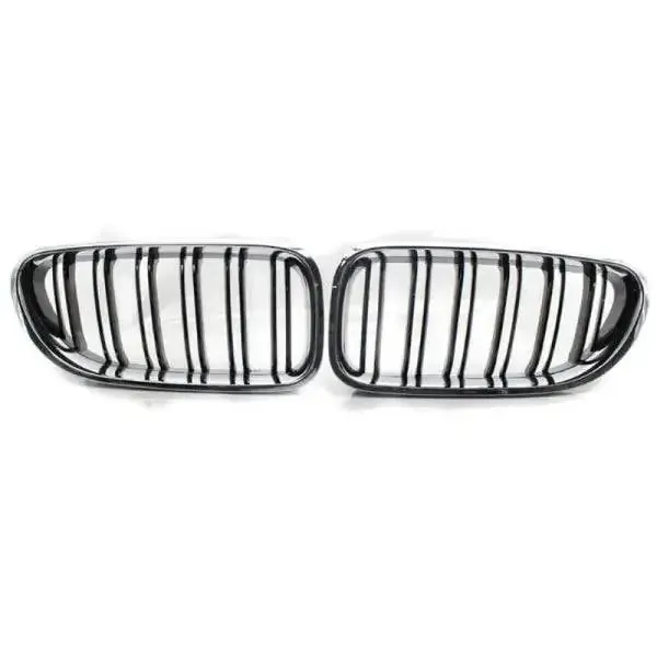 Front Bumper Grill Chrome And Black CC-1585 Compatible With Bmw 6 Series F12 2011-2018