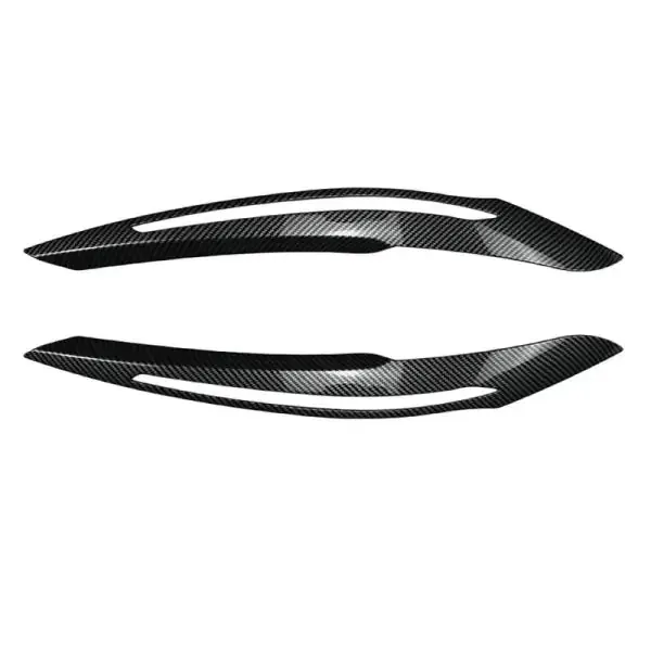 Headlight Eyebrow Skirts Cover Trim Zst-445 Carbon Fiber Look CC-3787 Compatible With Bmw 1 Series F20 2010-2014