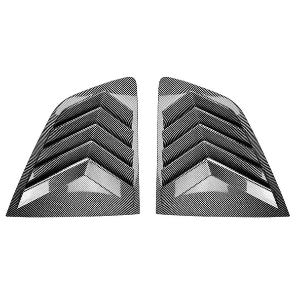 Rear Side Window Mirror Louver Spoiler Cover Carbon Fiber Look Zst-836 Cf CC-6088 Compatible With Bmw X3 G01 2018-2024