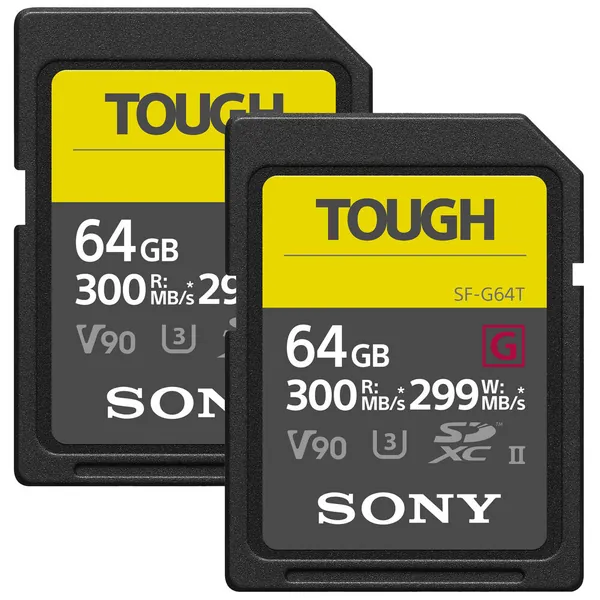 Sony 64GB SF-G TOUGH Series UHS-II SDXC Memory Card (2-Pack)