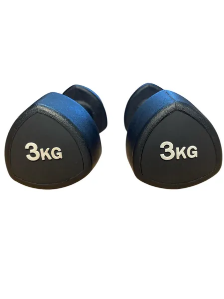 Rubber Studio Dumbbells - 3kg Pairs