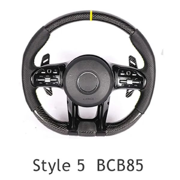 Upgraded Custom Amg Brabus Maybach Full Steering Wheel Style 5 Bcb85 CC-8134 Compatible With Mercedes A B C E S G V M Class Ml Gl Gla Glb Glc Gle Gls Slk G55 G63 G Wagon Eqs