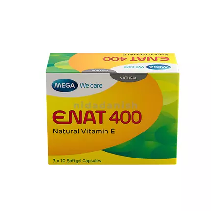 Mega Multi-Vitamins Enat 400IU 30 Capsules 3049 (E-EX)