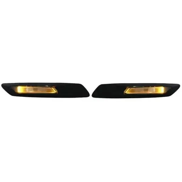 Side Lamp Indicator Light Fender Side Lamp Indicator Light Black Set 63137154169l 63137154170r CC-138 Compatible With Bmw 5 Series F10 2010-2014
