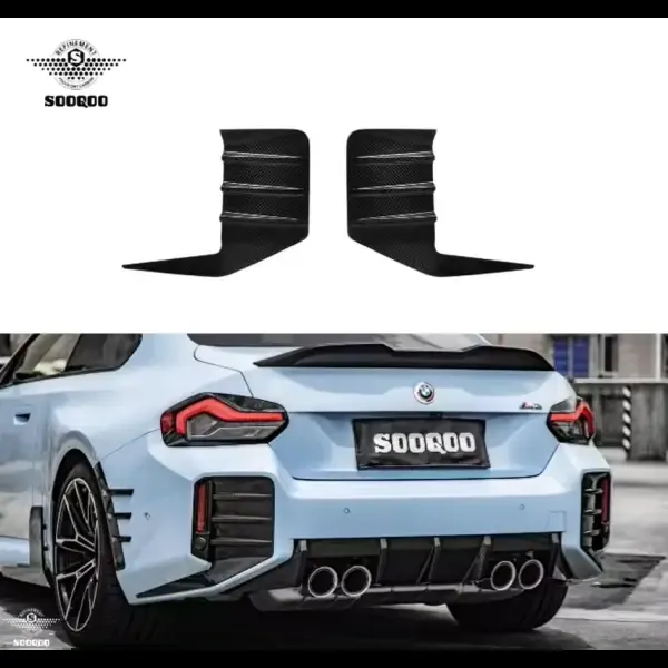 Carbon Fiber Rear Bumper Trim MP Style Dry Carbon Fiber Rear Bumper Attachments Compatible With BMW M2 G87 2023