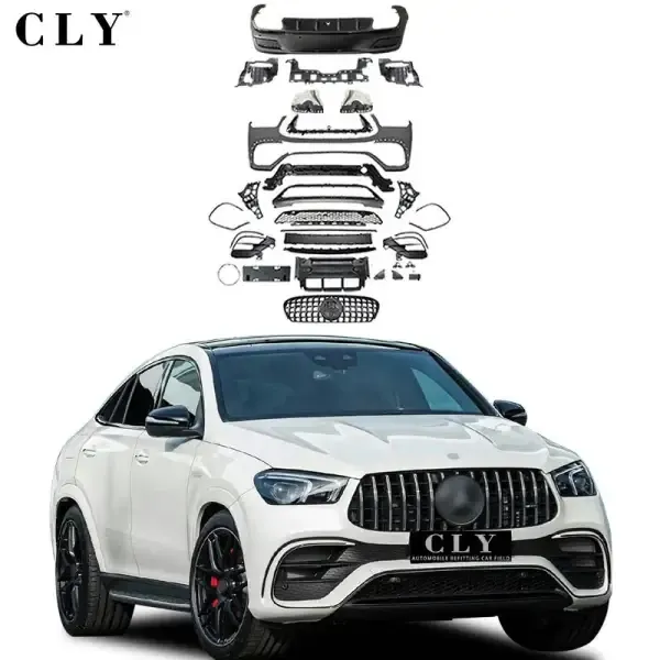 Front Car Bumpers Upgrade GLE63 AMG 1:1 Body Kits Car Grilles Rear Car Diffuser Tips Compatible With 2020+ Mercedes GLE W167 C167