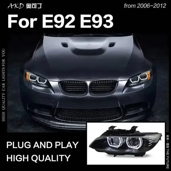 Angel Eye Bi Xenon Beam DRL Hid Head lamp light Compatible With BMW E92 E93 330I 335I 2006-2012