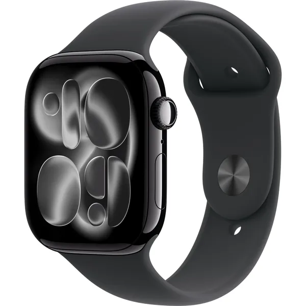 Apple Watch Series 11 46mm Jet Black Aluminium Case GPS Sport Band