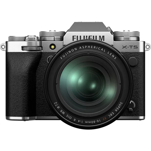 FUJIFILM X-T5 Mirrorless Camera with 16-80mm f/4 Lens (Silver)