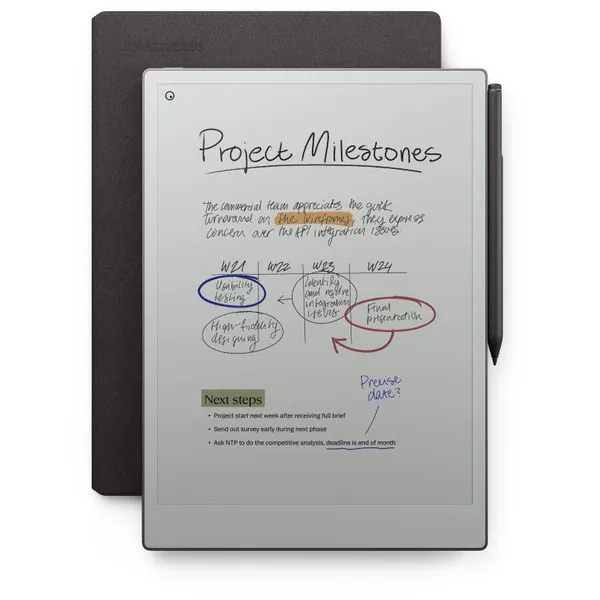 reMarkable Paper Pro with MarkerPlus and Book Folio Pro (Basalt)