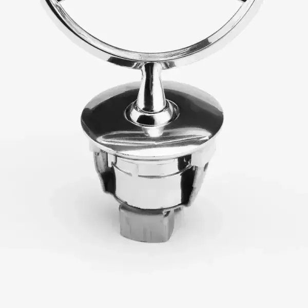 Bonnot Hood Emblem Standing Logo Mb Hood Star Logo Chrome CC-5636 Compatible With Mercedes A B C E G Gl Gle Gle Ml R S V Class