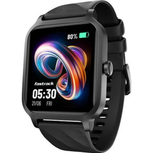 Fastrack Revoltt FS1 Smartwatch, 1.83 inches UltraVU Display, Black