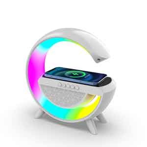 GIFTMAX Bluetooth Speaker with RGB Light & Wireless Charger