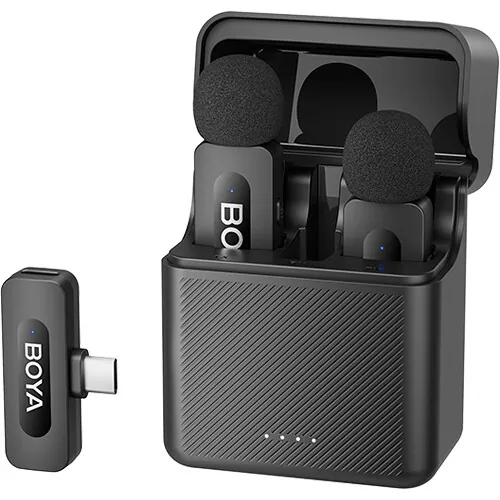 BOYA BY-V30 2-Person Wireless Microphone System with USB-C Connector for Mobile Devices (2.4 GHz)
