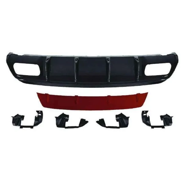 Rear Bumper Upgrade Convert To Amg Amg45 After Rear Lip Diffuser Red GC W176-010 CC-9463 Compatible With Mercedes Benz A Class W176 2012-2016