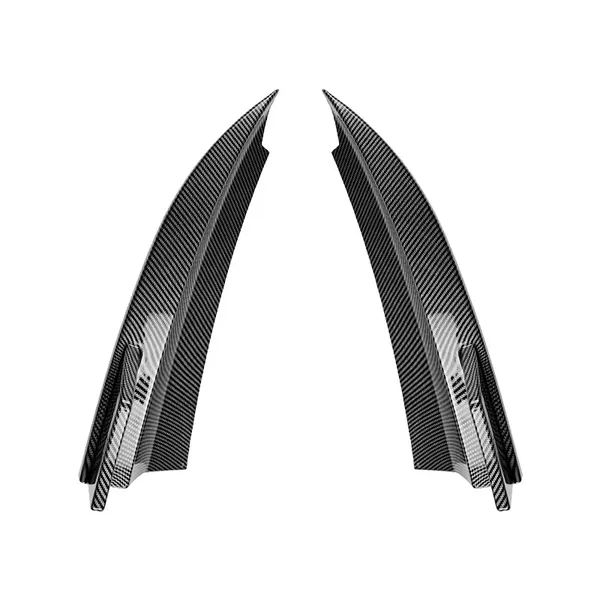 Amg Rear Bumper Side Air Vent Splitter Side Skirts Flag Canard Carbon Fiber Look Zst-272 Cf CC-6140 Compatible With Mercedes Benz C Class W204 2014-2017