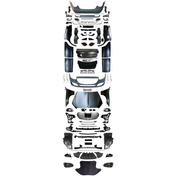 Upgraded Convert Facelift To S Class W223 2023+ Maybach Style Bodykit Bumper Headlight Taillight Hood Fender With Door CC-6614 Compatible With Mercedes Benz S Class W222 2016-2022