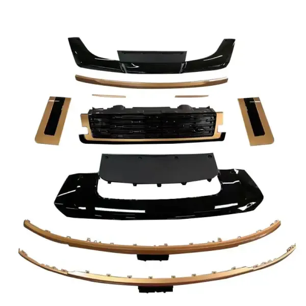 Upgrade Golden Stip Bodykit Side Skirts Grill Lip CC-5851 Compatible With Range Land Rover Vogue L460 2023+