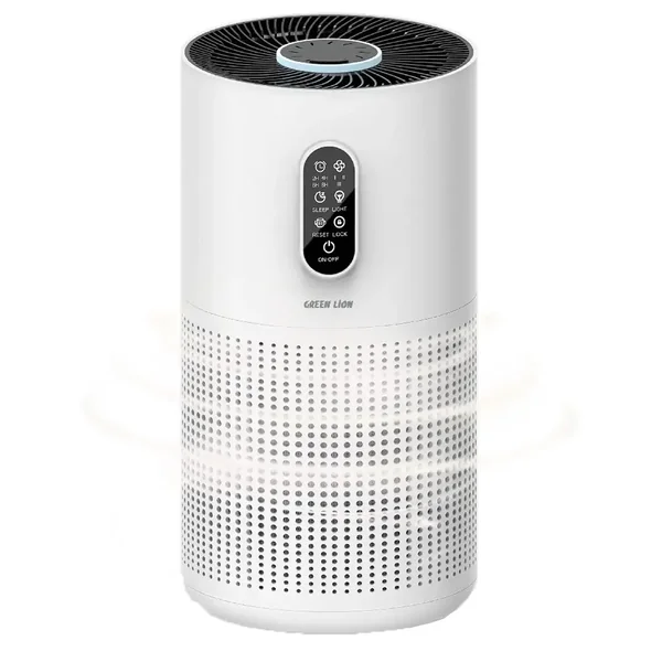 Green Lion Compact Air Purifier 3 in 1 Filtration - White