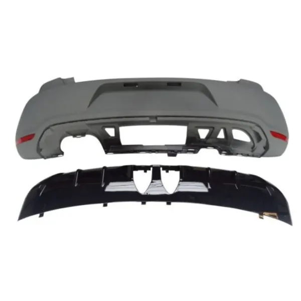 Upgrade Facelift Convert To R400 R Line Style Rear Bumper Bodykit Fog Lamp Light Grill Mesh Rear CC-7216 Compatible With Vw Volkswagen Polo 2010-2024