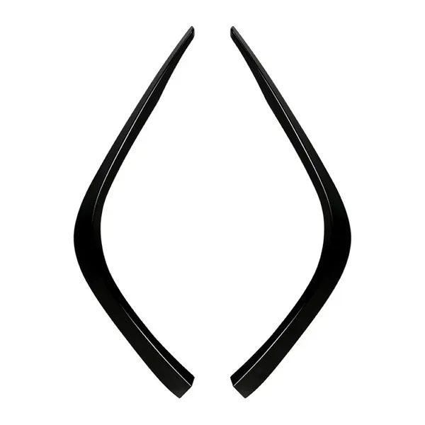 Front Bumper Fog Splitter Skirts Canard Flag Glossy Black Zst-451 Gb USA CC-6220 Compatible With Toyota Camry 2018+2024