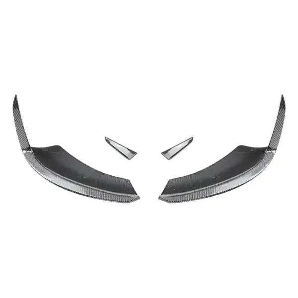 Amg Bumper Front Splitter Lip Canards Skirts Flag 4 Part Zst-532bc Zst-113d Carbon Fiber Look CC-3747 Compatible With Mercedes Benz A Class W177 2018+