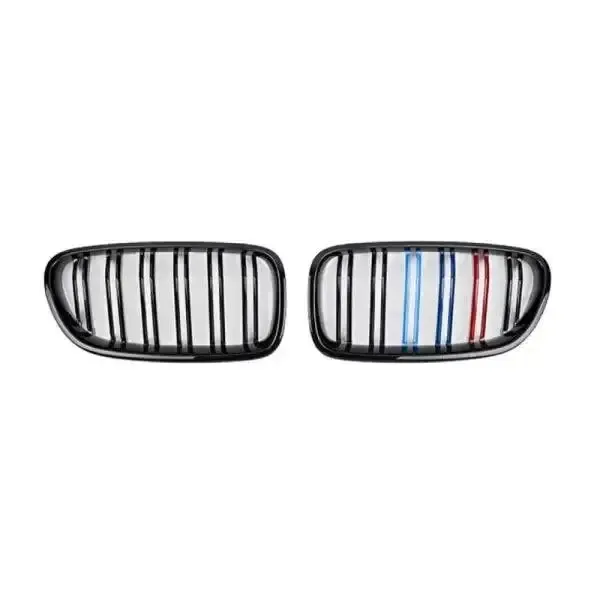 Front Bumper Grill Tri Colour CC-1565 Compatible With Bmw 5 Series F10 2010-2017