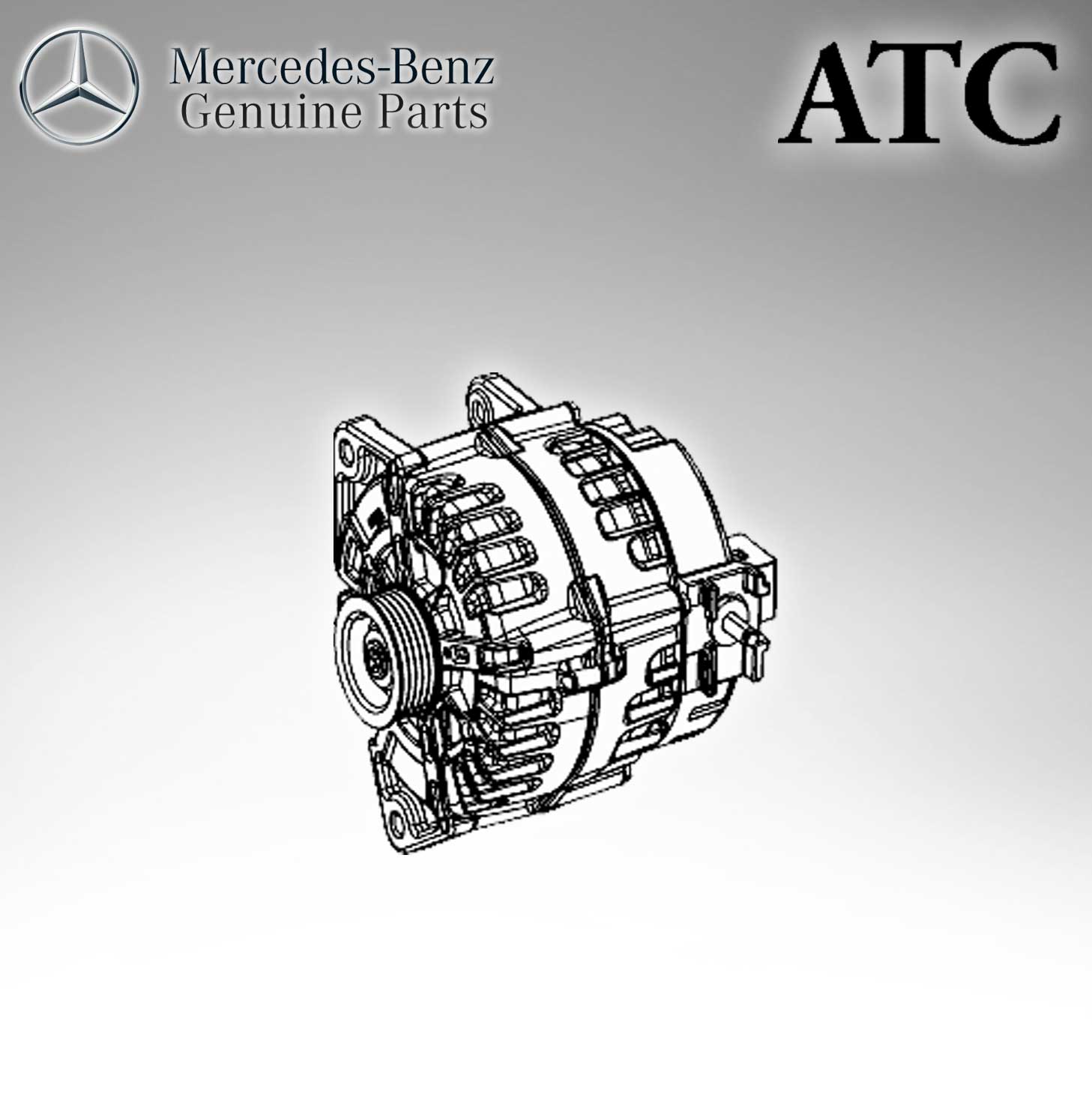 Mercedes Benz Genuine ATC ALTERNATOR - 14V  200A (Original Parts Without Sticker Level and Neutral Box) 0009063003