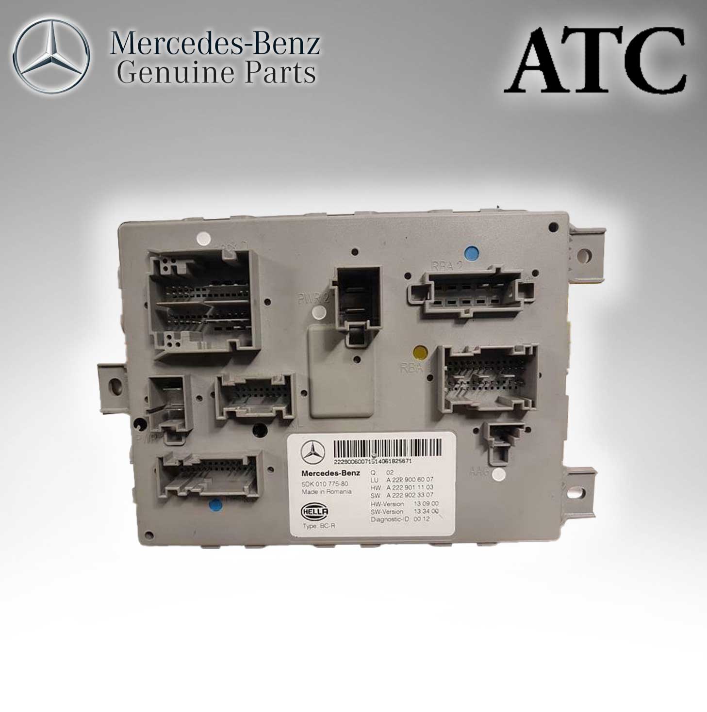 Mercedes Benz Genuine ATC Genuine Control Unit (Partonic System) (Original Parts Without Sticker Level and Neutral Box) 2229006007